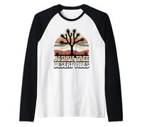 Joshua Tree Desert Vibes Tramonto Paesaggio Arte Maglia con Maniche Raglan