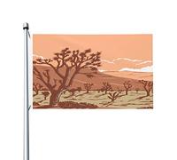 Joshua Tree Desert Within Joshua Tree National Park California And Nevada Bandiera Da Cortile 90X150Cm Colorato Doppia Faccia Bandiera Banner Per Patio Il Portico Soggiorno