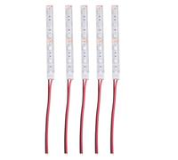 Joskeijky 5 x 10 cm, colore rosso, 5050 LED, striscia di luce, auto, barca, caravan, DC 12 V