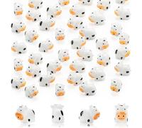 Joskeijky 50 mini statuine di mucca in resina mucca in miniatura, animali, statuette da giardino in miniatura, muschio, paesaggio, fai da te, facile da installare, facile da usare