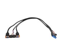 Joskeijky 60 cm Pannello della Cassa USB3.0 + USB3.0 + HD Audio Jack Porte Scheda I/O + Interno USB di Lunetta Fai da te