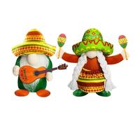 Joskeijky Confezione da 2 nani Fiesta per Taco Messicano Martedì Fatto a Messico GNOME Peluche Bambola Decorazione Estate
