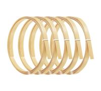 Joskeijky Cordini di bambù per tessitura 7/16 Pollice X 10 Piedi, Confezione da 5 Stracci sottili Piatti di Rattan per la Produzione di Cestini Fai da te, Beige, Curato e
