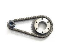 Joskeijky Kit di ruote dentate per skateboard elettrico fai da te 04C 2 punti ingranaggi ruota a catena 27 ruote per fai da te elettriche a ingranaggi, 9X27 G 8 mm D