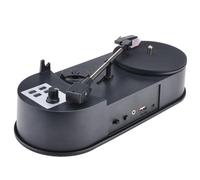 Joskeijky Ponografo portatile 33/45 /min, lettore di platino, convertitore per registrare dischi musicali in vinile su scheda MP3 TF/USB, altoparlante incorporato, parti di ricambio, accessori