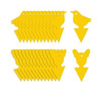 Joskeijky Set di 24 collant per mosche di frutta, alode, moscerini fungini, zanzare, insetti, grucce per insetti, per insetti, per interni ed esterni.