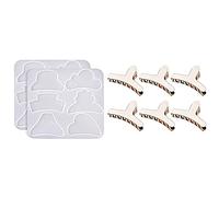 Joskeijky Stampo in resina di silicone, 2 piccole mollette per capelli, stampo EPoxy con 6 fermagli per capelli in metallo, fai da te, da , per capelli sottili