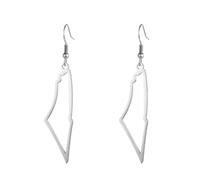 Joskeijky Una mappa di Palestina in Colore Orecchini Pendenti Paese Geografia Carta Pendente Orecchino in Acciaio