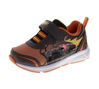 Josmo Scarpe per bambini Monster Jam Grave Digger con luci a LED Megalodon Monster Truck scarpe per ragazzi El Toro Loco (taglie: 6-10 bambini/11-12 bambini), Grigio/arancione, 26 EU