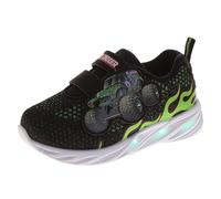 Josmo Scarpe per bambini Monster Jam Grave Digger con luci a LED Megalodon Monster Truck scarpe per ragazzi El Toro Loco (taglie: 6-10 bambini/11-12 bambini), Verde/Bianco., 23.5 EU