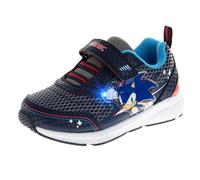 Josmo Sonic the Hedgehog - Scarpe da ginnastica per bambini, con luci a LED, Blu navy/grigio, 7 Little Kid
