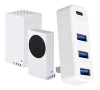 Joso 3.0 Hub USB per Xbox Series X & S, 4 porte USB di tipo C, compatibile con accessori Xbox Series X/S, hard disk esterni, tastiera, mouse, bianco