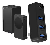 Joso 3.0 Hub USB per Xbox Series X & S, 4 porte USB di tipo C, compatibile con accessori Xbox Series X/S, hard disk esterni, tastiera, mouse, nero