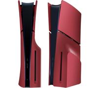 Joso - Copertura frontale per PS5 Slim Disc Edition, antigraffio e antipolvere, pellicola di copertura compatibile con console PS5 Slim (CD-ROM), accessori PS5, facile montaggio, rosso