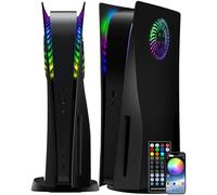 Joso Cover frontale con striscia luminosa a LED RGB per PS5 Disc Edition, ABS antigraffio e antipolvere, ricambio per piastra frontale con prese d'aria, sincronizzazione musicale con 8 colori, oltre