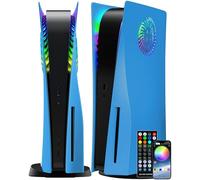 Joso Cover frontale con striscia luminosa a LED RGB per PS5 Disc Edition, ABS antigraffio e antipolvere, ricambio per piastra frontale con prese d'aria, sincronizzazione musicale con 8 colori, oltre