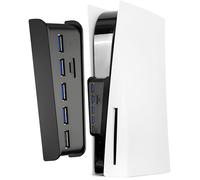 Joso Hub USB a 5 porte per PS5, hub di espansione ad alta velocità, adattatore splitter con 4 USB + 1 porta di ricarica USB + 1 porta di tipo C, compatibile con console di gioco Playstation 5