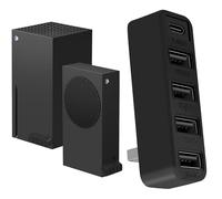 Joso Per hub USB a 5 porte per la serie Xbox, porta USB ad alta velocità, adattatore adattatore compatibile con console Xbox serie x/s, splitter hub con 4 USB 1 tipo C 3.0, nero