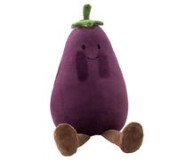 JOSON Peluche creativo a forma di melanzana, 22,9 cm, mini bambole di peluche a forma di frutta e verdura, regalo di compleanno per ragazzi e ragazze, decorazione per la casa (melanzana)