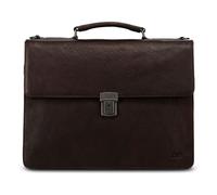 Jost Glasgow Valigetta Protezione RFID Vera Pelle 40 cm Vano porta PC marrone