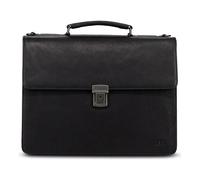 Jost Glasgow Valigetta Protezione RFID Vera Pelle 40 cm Vano porta PC nero