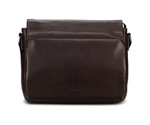Jost London Messaggero Vera Pelle 34 cm Vano porta PC marrone