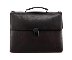 Jost London Valigetta Vera Pelle 40 cm Vano porta PC marrone