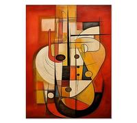 JOSUE Nero, arancione Poster da Parete Stampe E Quadri, Poster Wall Art Quadri moderni per soggiorno Decorazioni per la casa - 30x40cm Non incorniciato