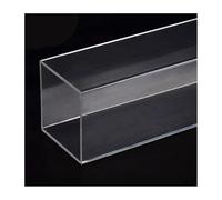 JOSUR Tubo Quadrato in Acrilico, Tubo Trasparente in PMMA, for progetti Fai da Te, Tubo for Sistema di Raffreddamento ad Acqua, 1 pz.(40x60mmx2.5mmx245mm)