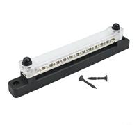 Jotekonoby 12 morsettiere per bus-bar, 12 V, barra di distribuzione per auto e barca, 150 A Max, 12 circuiti, costruzione in acciaio e nylon