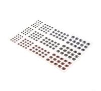 Jotekonoby 183 occhi di pesce artificiali in gomma epossidica 3D per legare mosche e 36 mm per realizzare esche da pesca in resina olografica adesivi 4 col (A)