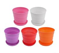 Jotekonoby 5 vasi colorati per piante, mini vasi in plastica per piante grasse, decorazione per la casa, per tutti i giardini di casa, fiori, piante grasse