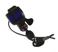 Jotekonoby Acceleratore a pollice per scooter elettrico con blocco dell'interruttore di alimentazione e 2 chiavi, display a LED blu del livello della batteria 12V-84V, manubrio da 22mm