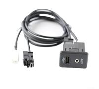 Jotekonoby Adattatore interfaccia audio AUX per auto con cavo di prolunga a 8 pin e porta USB, OEM 28023-4BA0B, compatibile con 370Z 2014-2019, Al