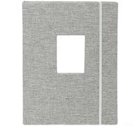 Jotekonoby Album fotografico in lino e cotone, 208 foto: perfetto per biglietti, francobolli e momenti memorabili! (grigio)