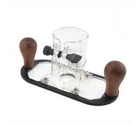 Jotekonoby Base per fresatrice in lega di alluminio, base per legno con doppie maniglie laterali, per laminato, fresatura, officina, compatibile con RT0700C DRT50, diametro interno 65 mm (nero)