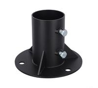 Jotekonoby Base rotonda in acciaio per recinzioni, flangia da pavimento resistente per collegamento a catena, lampada e pali delle cassette postali - Adatto a basi cilindriche da 65 mm/78 mm, per una