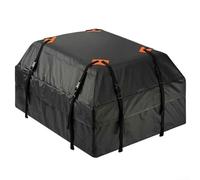 Jotekonoby Borsa da carico per tettuccio, 112 x 87 x 44 cm, impermeabile e resistente al sole, per viaggi, campeggio, in tessuto Oxford, portabagagli per auto, colore nero (tappetino antiscivolo 600D)