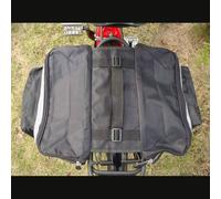 Jotekonoby Borsa impermeabile per portapacchi posteriore, in tessuto Oxford 600D, con design a doppio strato, resistente alle intemperie, borsa da sella per pendolarismo (rosso)