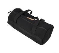 Jotekonoby Borsa per attrezzi da campeggio in tela per picchetti, chiodi da terra, martello e corda, organizer a doppio strato ispessito con manico, 35 cm x 15 cm (nero, kaki)