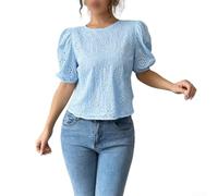 Jotekonoby Camicetta Donna Retro con Fiocchi e Schiena Scoperta | Design schiena aperta, due fiocchi eleganti, tessuto traspirante, ideale per vacanze estive