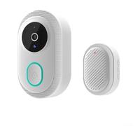 Jotekonoby Campanello senza fili da 2,4 GHz per Tuya con video HD, audio bidirezionale, IP65 resistente alle intemperie, modulazione a infrarossi e voce per migliorare la sicurezza della comunicazione