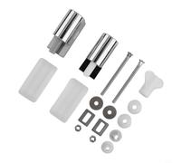 Jotekonoby Cerniera per sedile WC in ABS con chiusura rallentata per WC quadrati, colore argento, compatibile con copriwater standard UK, apertura a 115°