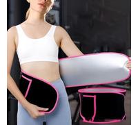 Jotekonoby Cintura snellente per la perdita di peso agli ioni d'argento, cintura termogenica con supporto per la schiena, regolabile in neoprene, per uomini e donne (taglia unica) (codice rosa media)