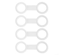 Jotekonoby Clip per snorkeling in silicone, per immersioni subacquee e snorkeling, confezione da 4, trasparente, lunghezza 10 cm, spessore 3 mm, design a doppio anello con