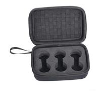 Jotekonoby Confezione da 6 custodie per palline con tee e forchetta verde, custodia rigida in EVA per 6 palline, design compatto con maniglia per il trasporto, nero