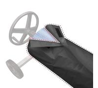 Jotekonoby Copertura per piscina, sistema a rulli con coperta solare, scudi protettivi impermeabile, rivestimento in poliestere 190T, per piscina interrata, 490 x 96 cm (nero)
