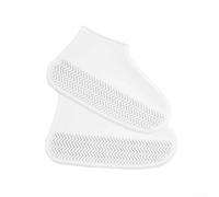 Jotekonoby Copriscarpe in silicone per ciclismo e uso impermeabile, suola a temperatura con ampia gamma antiscivolo 40 ° C all'aperto 240 ° C riutilizzabile Boot Prote (bianco)