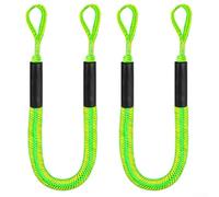 Jotekonoby Corda elastica per ormeggio da 1,2 m a 1,4 m, per moto d'acqua, barca, con resistenza alla trazione di 1,043 kg, resistente (verde giallo 2 pezzi)