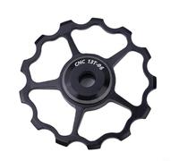 Jotekonoby Deragliatore in acciaio per ruota compatibile 11t 13t Jockey con cuscinetti posteriori sigillati per strada per bici da 15t con sistemi a denti 1115 (nero 13T)